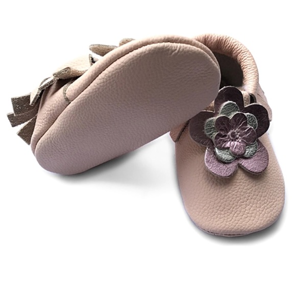 ▪️HP/Misty Rose Floral Fringe Booties - Picture 2 of 4